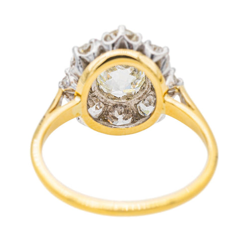 Bague 54.5 Bague Marguerite Or jaune, Platine Diamant 58 Facettes 3672191CN