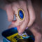 Bague 52 VAN CLEEF & ARPELS - Bague "marquise" - or jaune & lapis-lazuli 58 Facettes
