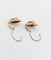 Boucles d'oreilles Dormeuses art déco en or rose 18k et pierres blanches (circa 1940) 58 Facettes A06470