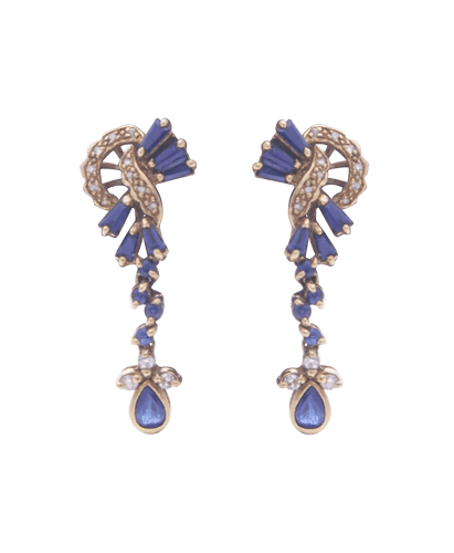 Boucles d'oreilles Boucles d'oreille pendantes Blue Hippocampe Or jaune 18K Saphir Diamant 58 Facettes BO210103/BLUEHIPPOCAMPE