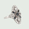 Bague BAGUE EN OR 18 KT DE STYLE ART DÉCO avec DIAMANTS et SAPHIRS 58 Facettes DF21