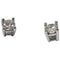 Boucles d'oreilles Boucles d'oreilles clous classiques avec diamant naturel, taille brillant, or blanc 58 Facettes Q406B