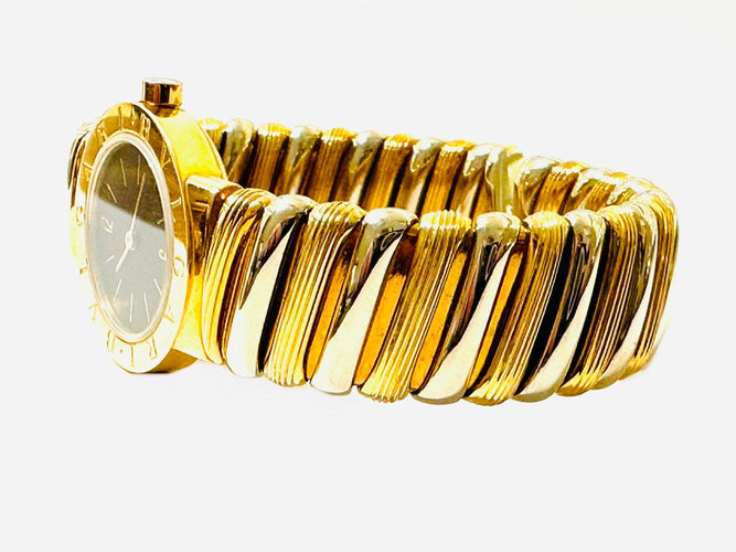 Montre BVLGARI. Collection Bvlgari-Bvlgari, montre 2 ors 18K 58 Facettes