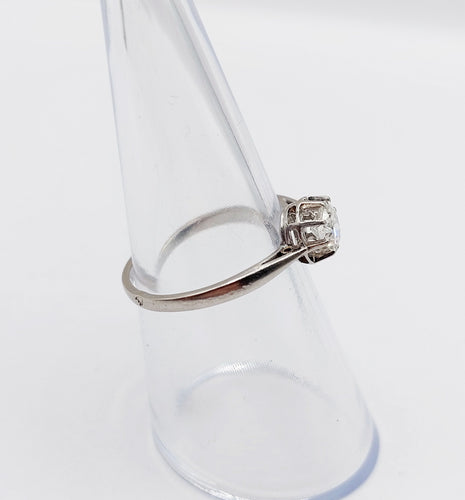 Bague solitaire art deco Platine diamant taille ancienne 0,43 carat (circa 1930)