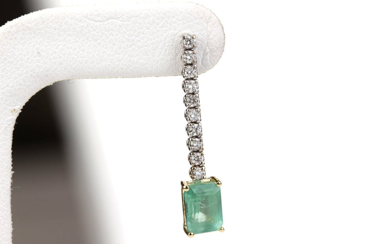 Boucles d'oreilles Boucles D'oreilles Emeraudes Diamants 58 Facettes