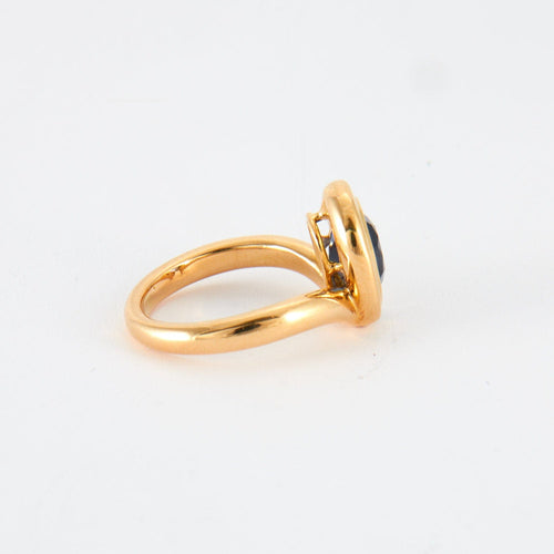 Bague 53 Bague de fiançailles or jaune et saphir Ceylan 58 Facettes 784