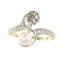 Bague 58 Belle Epoque diamond and pearl engagement ring model toi et moi 58 Facettes 20155-0500