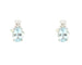 Boucles d'oreilles Boucles d'oreilles en or blanc avec aigue-marine de 1,43 ct et diamants 58 Facettes 12242