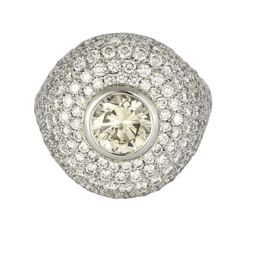 Bague 52 EDOUARD NAHUM - Bague Céleste  or blanc diamants 58 Facettes LP1451/