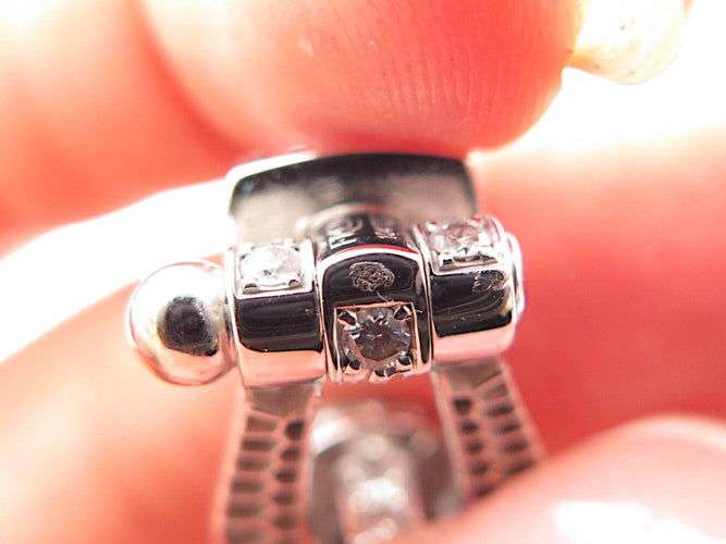 Bracelet bracelet FRED force 10 gm ob0050 t15 or blanc 18k diamants 0.9ct 2 cables 58 Facettes 269619