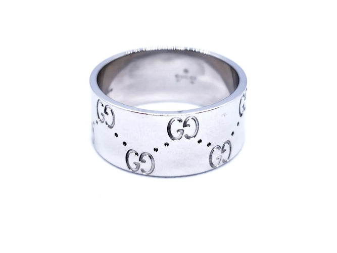 Bague 59 Gucci Bague Icon Or blanc 58 Facettes 894446CN