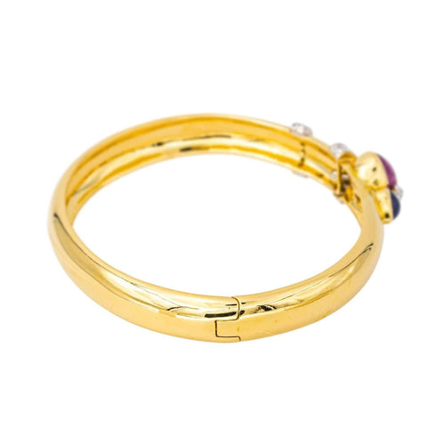 Bracelet Bracelet  Jonc Or jaune Rubis, Saphir, Diamant 58 Facettes 4423005CN