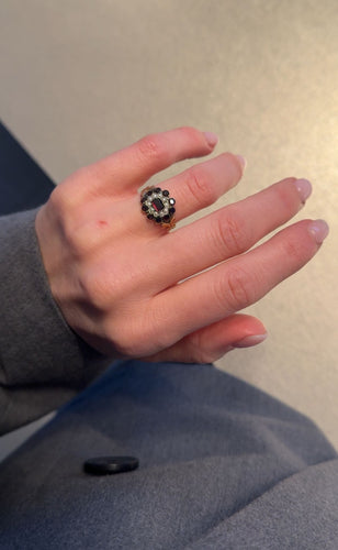 Bague 54 Bague or jaune grenat 58 Facettes