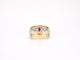 Bague 54 Bague en or jaune sertie de diamants et d'un rubis 58 Facettes 2240