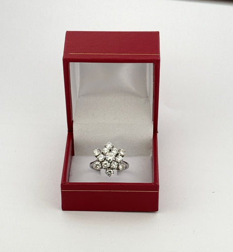 Bague 54 Bague multis diamants en or blanc 18 carats 58 Facettes