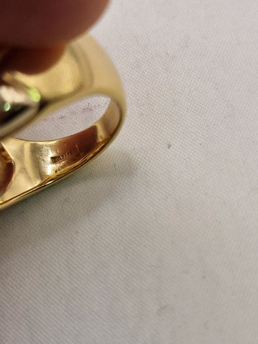 Bvlgari - Bague Piramide en or blanc et jaune et quartz citrine