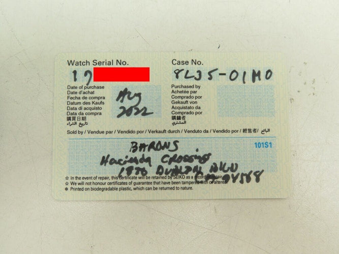 Montre montre SEIKO prospex sla059 8l35 ed speciale + boutons de manchette 58 Facettes 267504