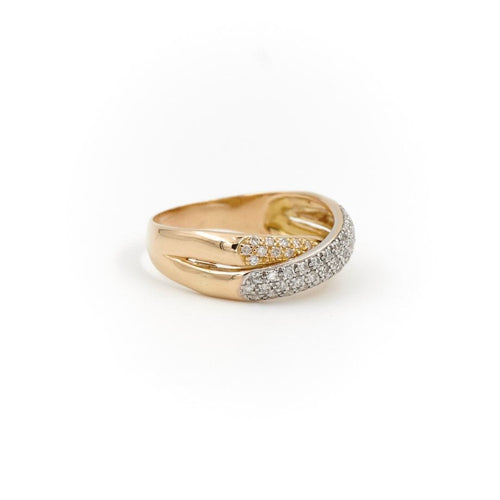 Bague 68 Bague Or jaune, Or blanc Diamant 58 Facettes 1599635CN