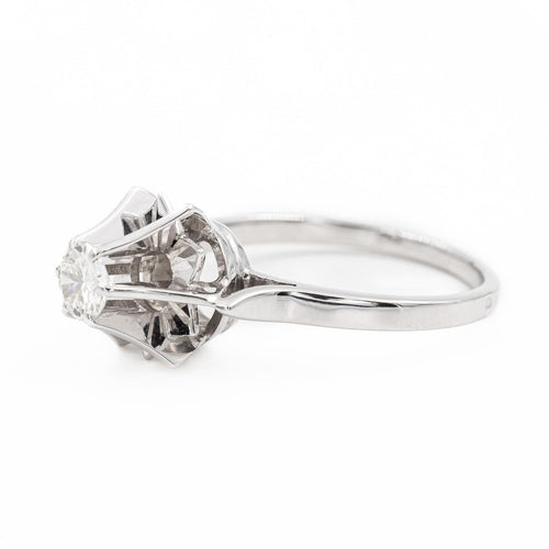 Bague Solitaire Or blanc Diamant