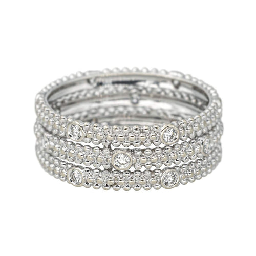 Bague 53 Mauboussin Bague  Bandeau Le premier jour  Or blanc Diamant 58 Facettes 4567833RV