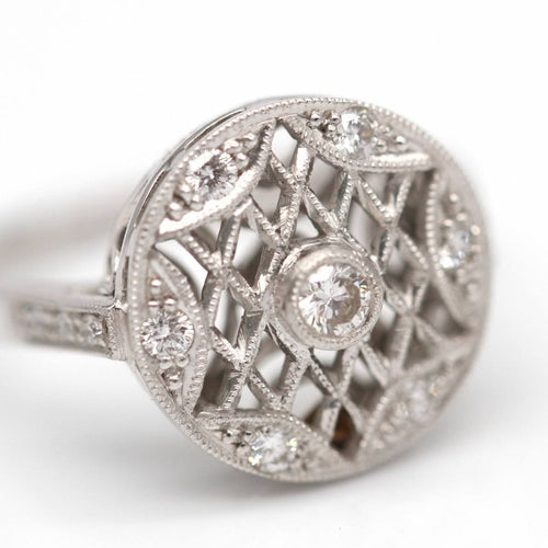 Bague 52.5 Bague SWEET VINTAGE en or blanc et diamants 58 Facettes D364821SO