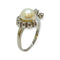 Bague 62 Bague or blanc, perle de culture et diamants 58 Facettes 330082367