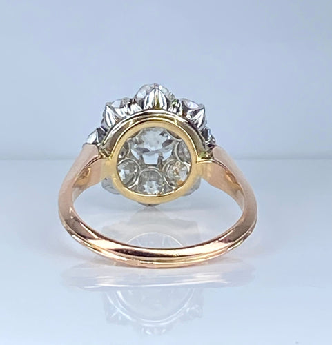 Bague 52 Bague marguerite or blanc, or rose et diamants 58 Facettes AB658