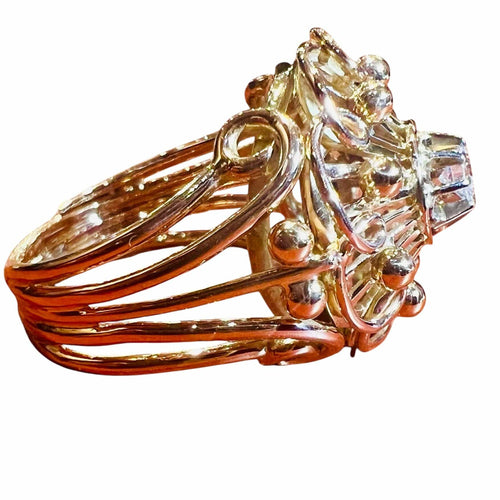 Bague Bague  or jaune 18 carats sertie d'un diamant époque 1940 58 Facettes 7468 A