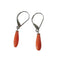 Boucles d’oreilles dormeuses pendantes or blanc corail 58 Facettes