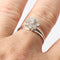 Bague 53 BAGUE MARGUERITE DIAMANTS EN OR GRIS 18K 58 Facettes