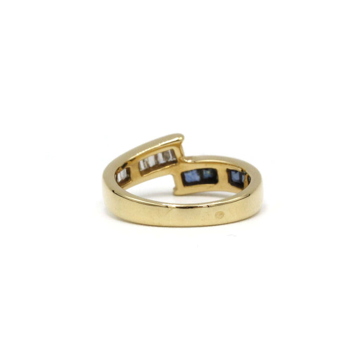 Bague 47 Bague or jaune, saphirs, diamants 58 Facettes 220436R