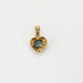 Pendentif Pendentif Coeur or jaune aigue marine 58 Facettes LP700/3