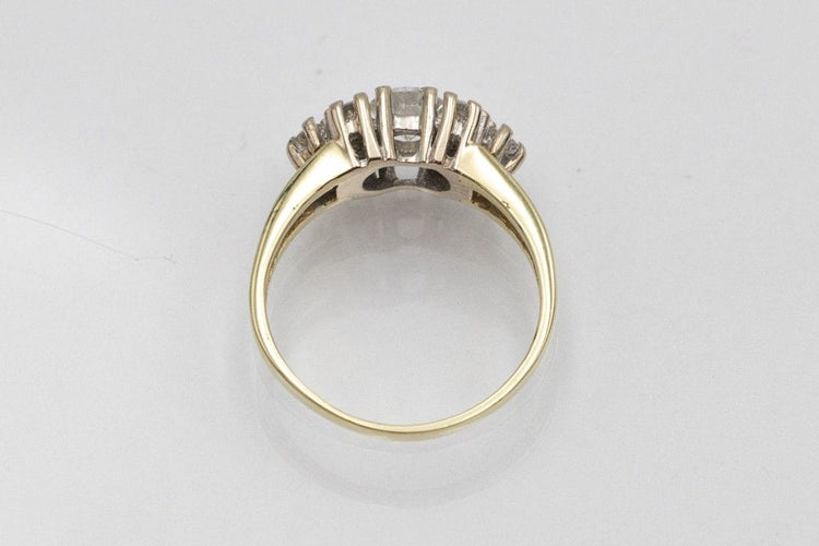 Bague 55 Bague bicolore en or avec diamants 58 Facettes PJK01