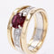 Bague rubis diamants 2 ors