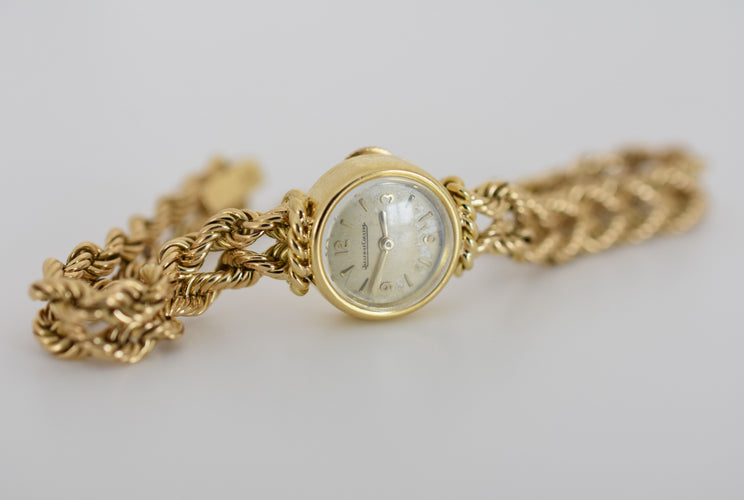 Montre Jaeger-LeCoultre - Montre femme, bracelet torsadé or jaune, 1954 58 Facettes JLC-100