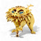 Broche Broche petit Lion en or jaune 18 carats et saphirs 58 Facettes