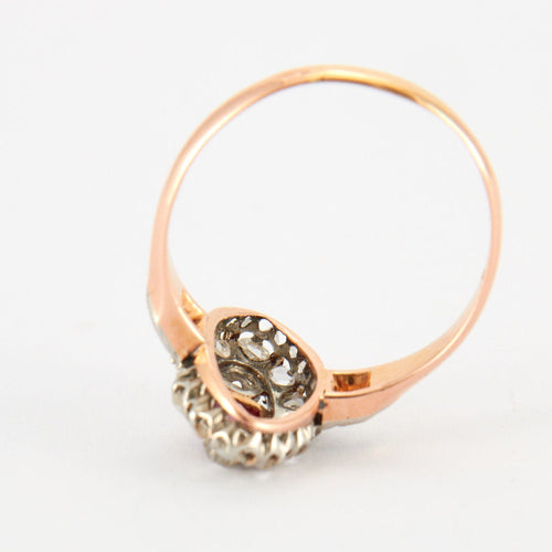 Bague 55 Bague Ancienne Rubis & Diamants 58 Facettes