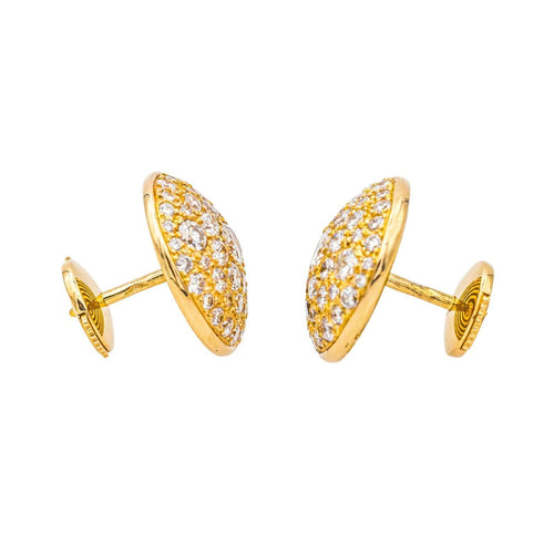 Boucles d'oreilles Boucles d'oreilles Puces Or jaune Diamant 58 Facettes 4145115CN