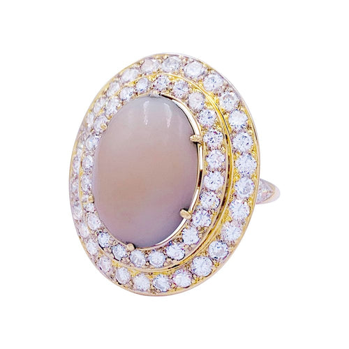 Bague 56 Bague M.Gérard corail, diamants. 58 Facettes 32500