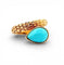 Bague vintage BOUCHERON Serpent Bohème, or et turquoise