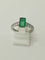 Bague Emeraude Diamants Or Blanc