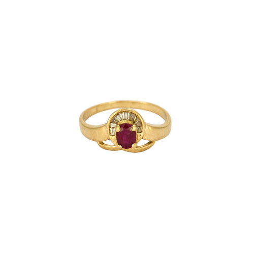 Bague Bague or jaune Rubis et diamants 58 Facettes LP1079/12