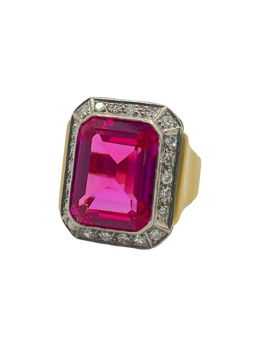 Bague 60 Bague rubis synthétique 25 ct 58 Facettes