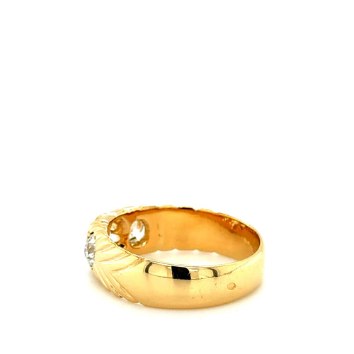 Bague Vintage Or jaune et Diamants - 1970 58 Facettes 1.0000378/3