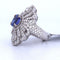 Bague en or blanc avec tanzanite et diamants