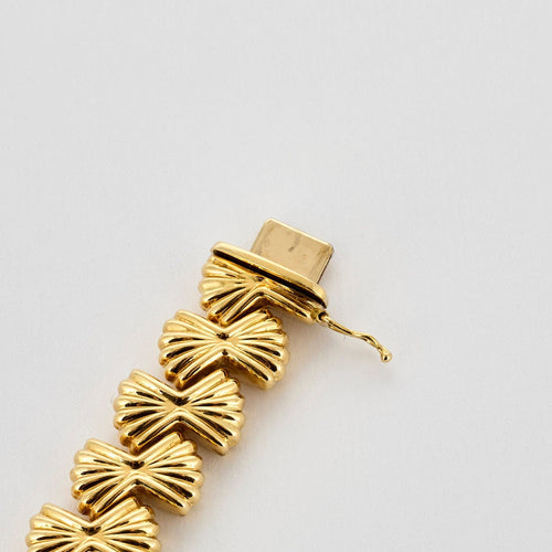Bracelet or jaune motif noeuds