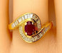 Bague 53 Bague or jaune, rubis et 38 diamants baguettes 58 Facettes AB419