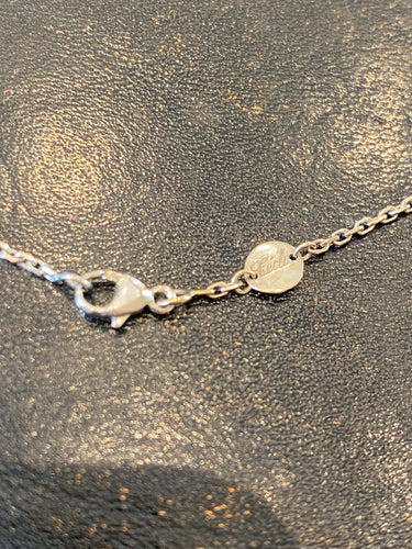 Collier Long sautoir Técla or blanc, perles et saphirs 58 Facettes