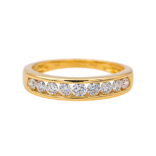 Bague 54 Bague  Demi alliance Or jaune Diamant 58 Facettes 4098652RV