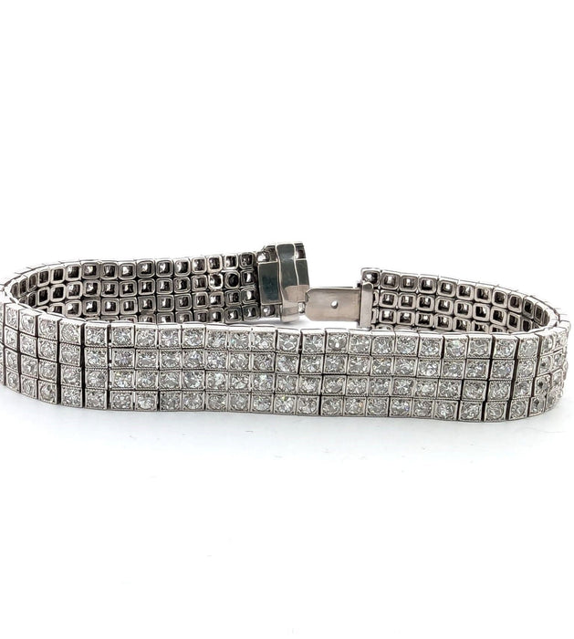 Bracelet Bracelet en platine avec diamants 58 Facettes